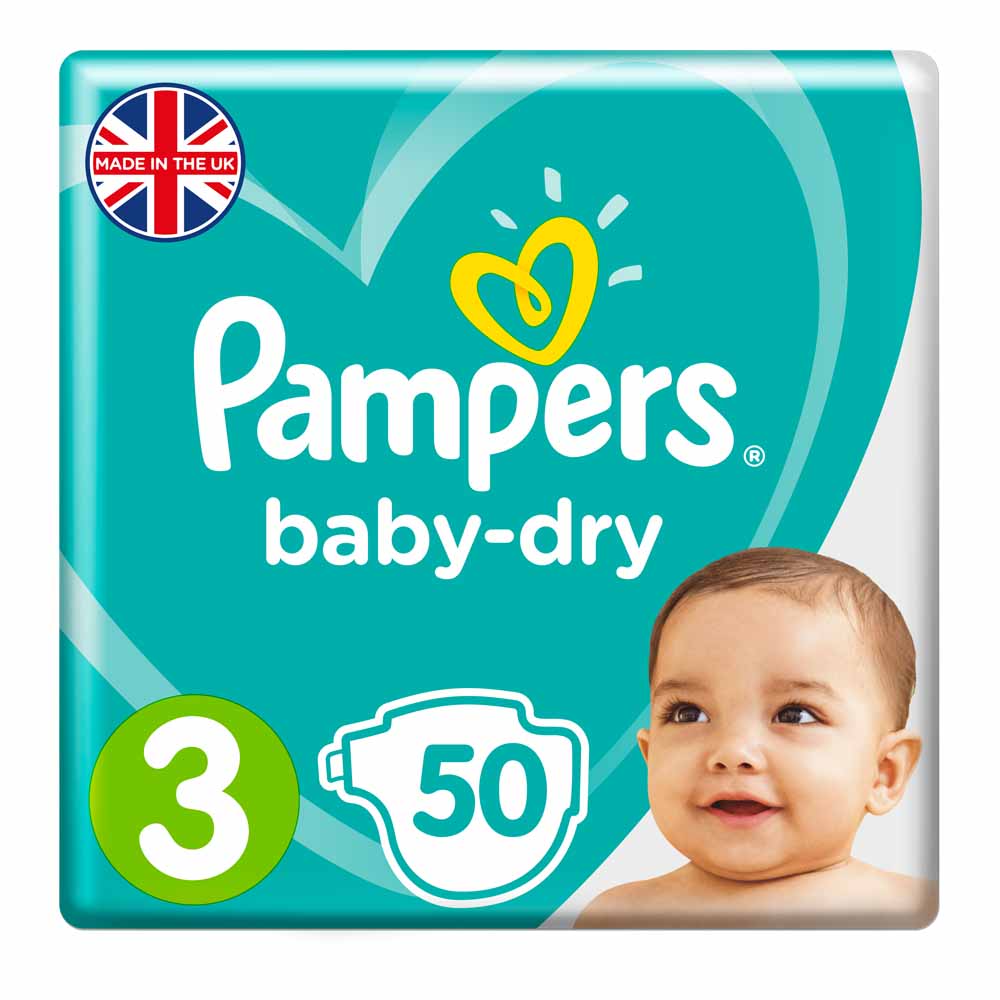 Pampers Baby Dry Nappies Size 3 50 Pack Image 1
