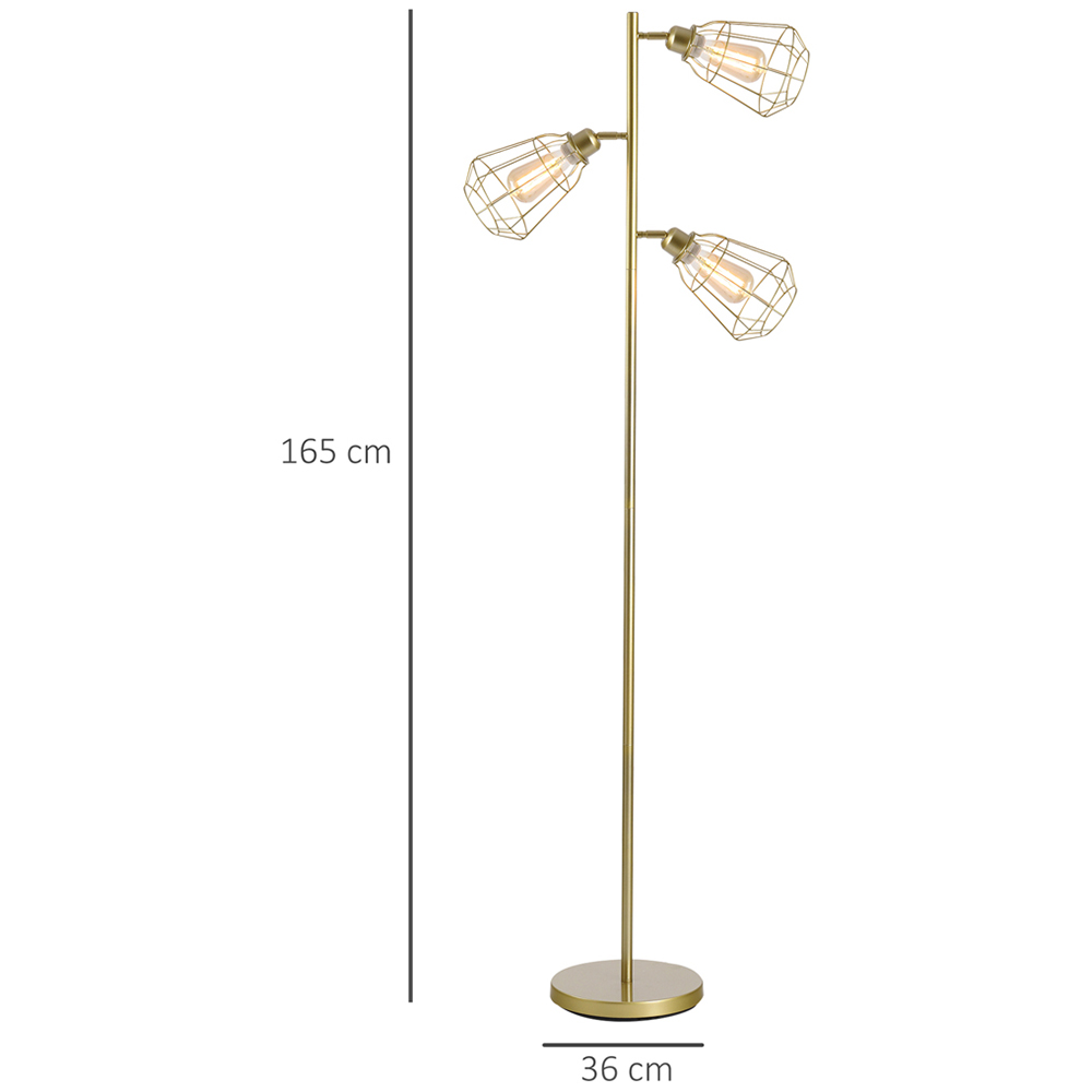 HOMCOM Retro Practical Tree Floor Lamp Image 7