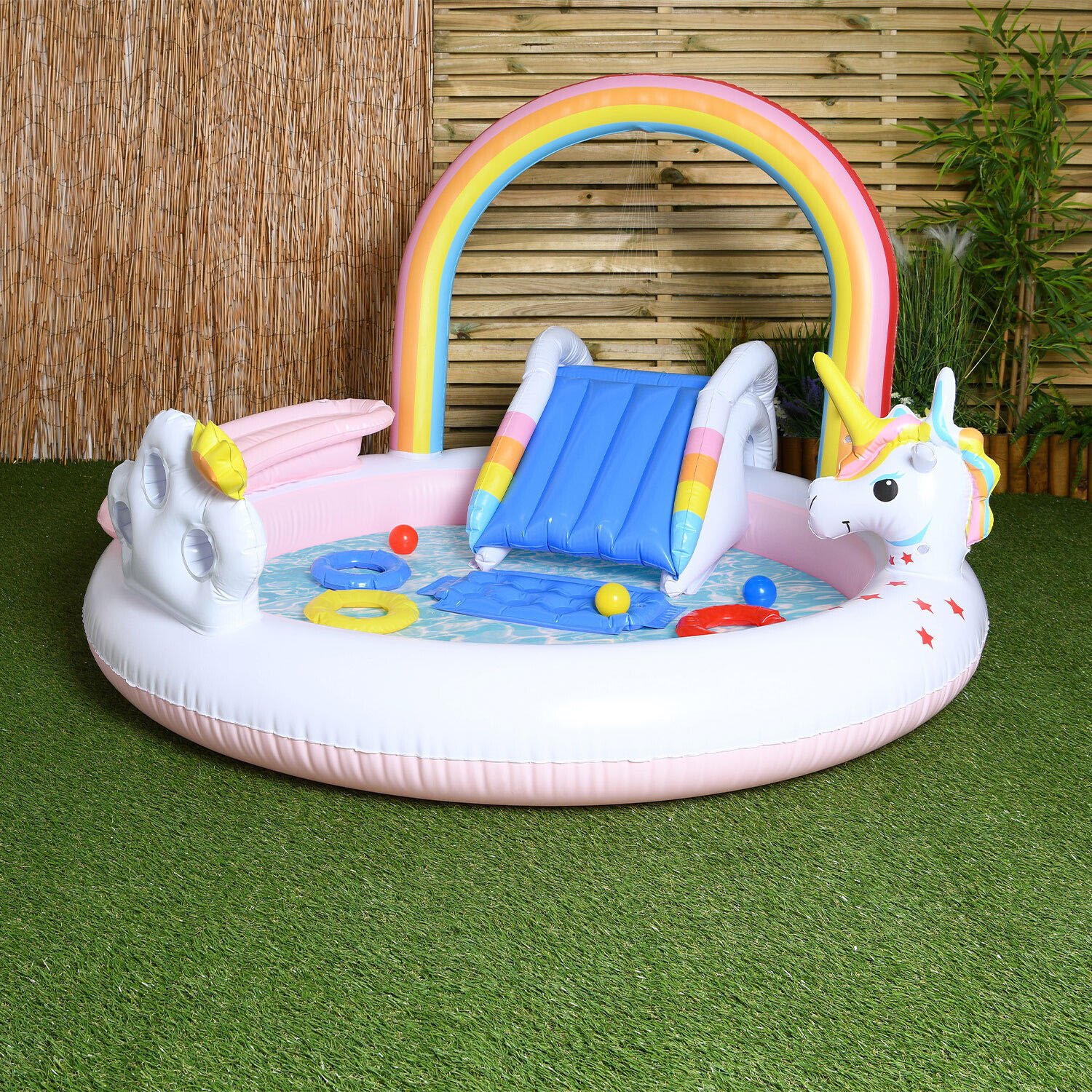 Unicorn Inflatable Water Play Centre Multicolour Image 2
