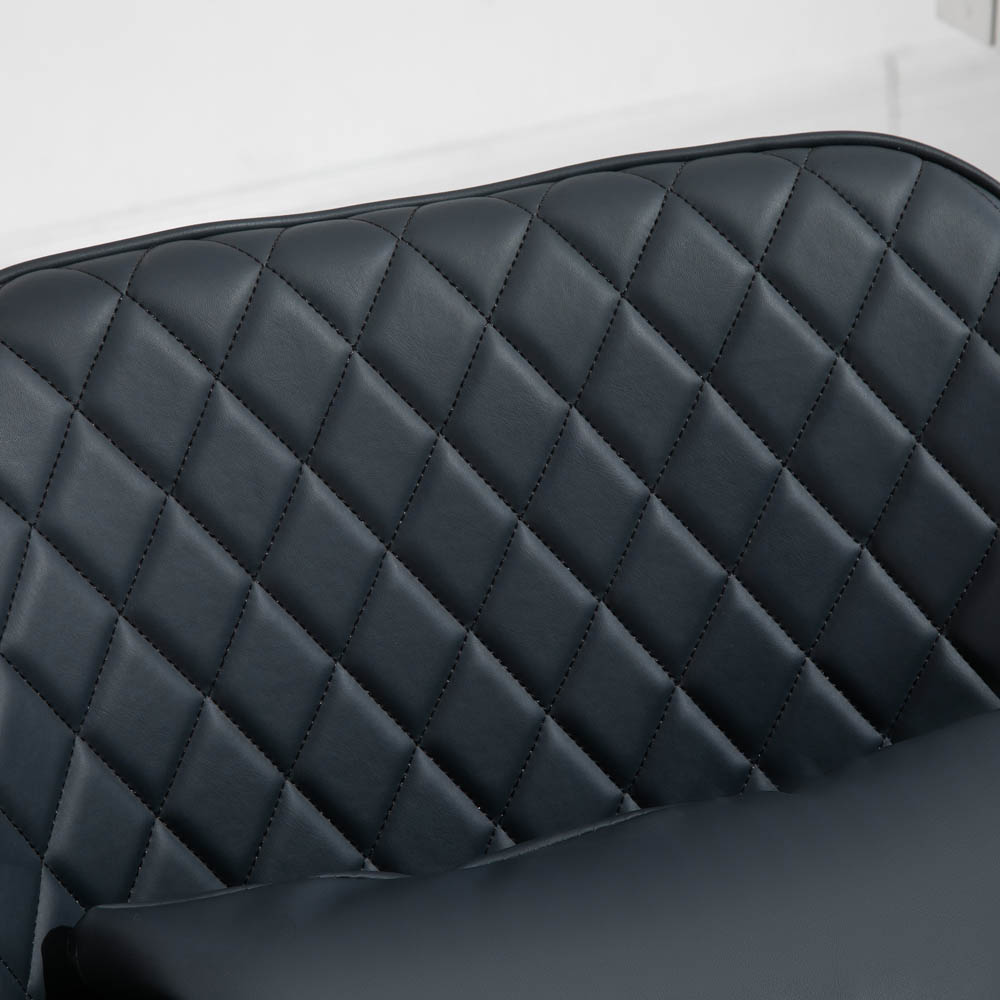 Portland Blue PU Leather Swivel Office Chair Image 6