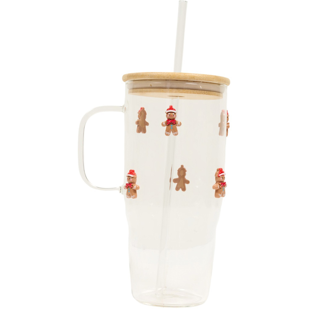 Christmas Icon Jumbo Drinking Jar with Straw Image 4