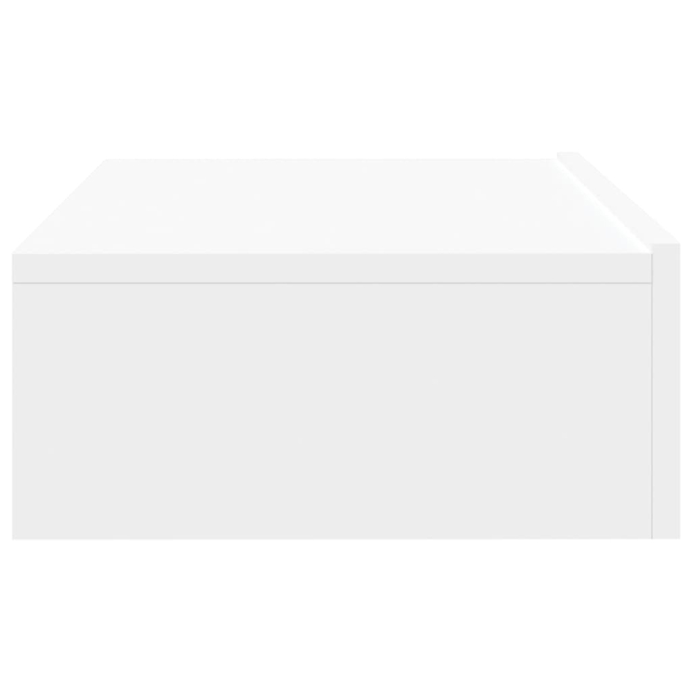 vidaXL Single Drawer White LED TV Cabinet Image 6