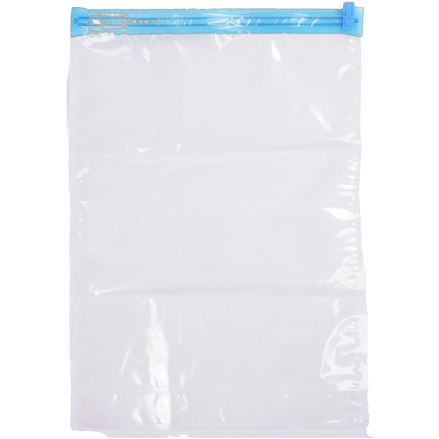 Travel Vacuum Storage Bags Clear and Blue Image 1
