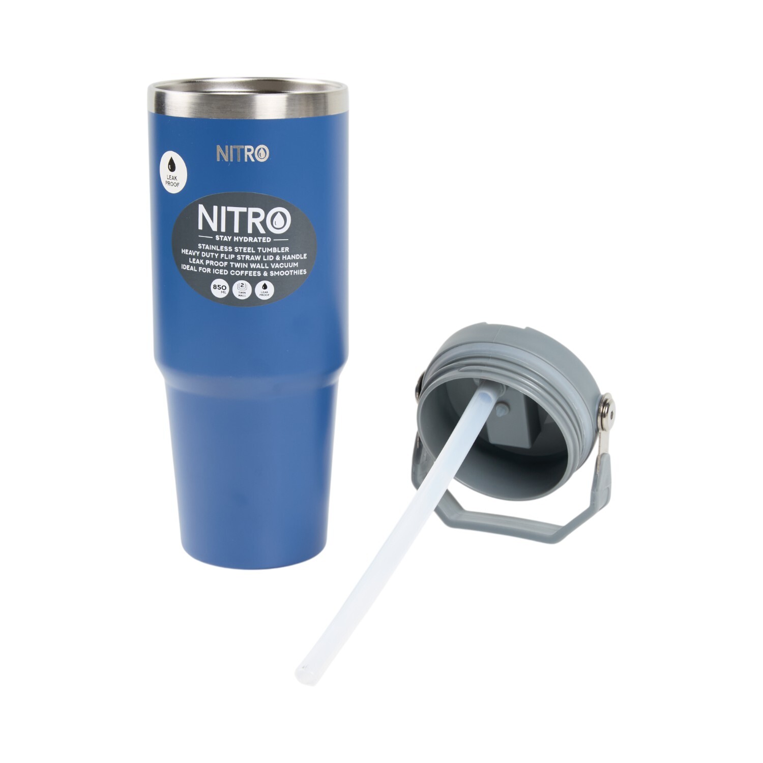 Nitro Stainless Steel Vacuum Tumbler with Handle Image 4
