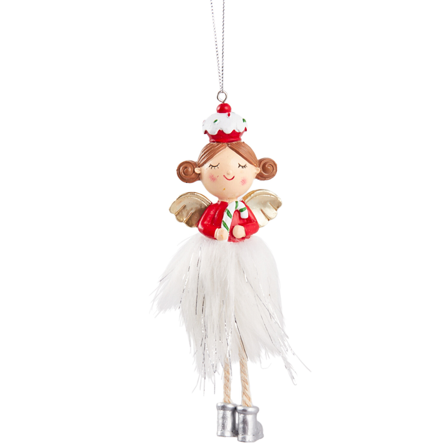 Scrumptious Hanging Fairy Decoration - White and Red Image 3