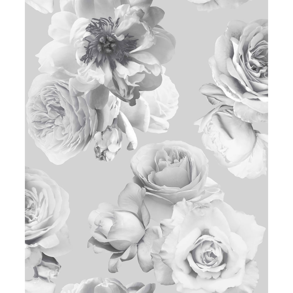 Arthouse Floral Bloom Mono Wallpaper Image 1