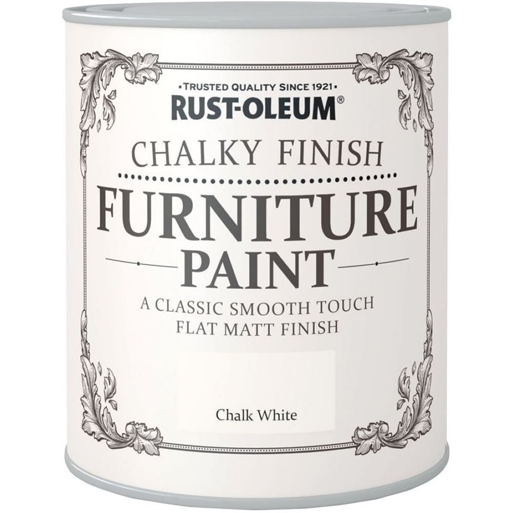 Rust-Oleum Chalk White Chalky Finish Furniture Matt Paint 750ml Image 2