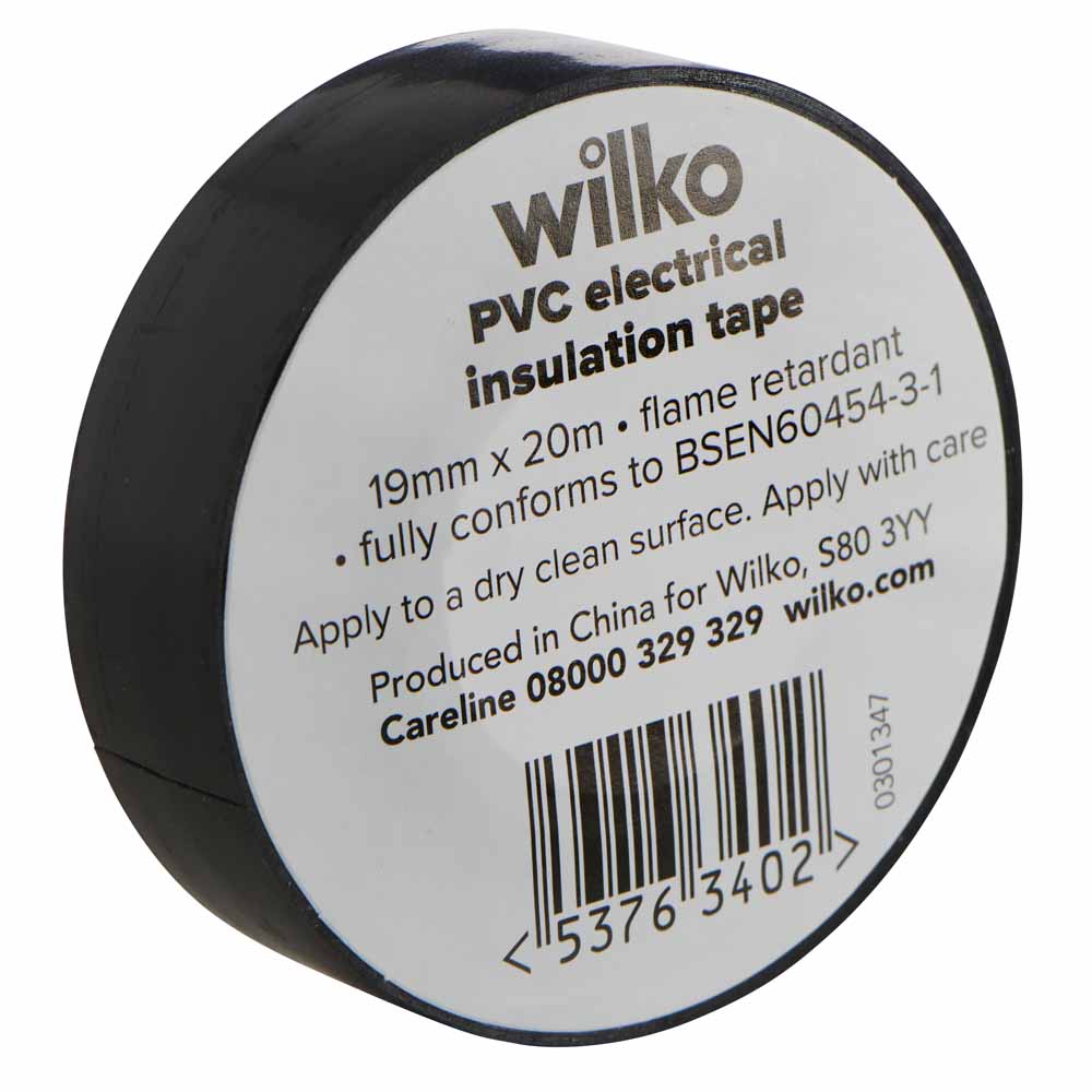 Wilko 19mm x 20m PVC Insulation Tape Image 1