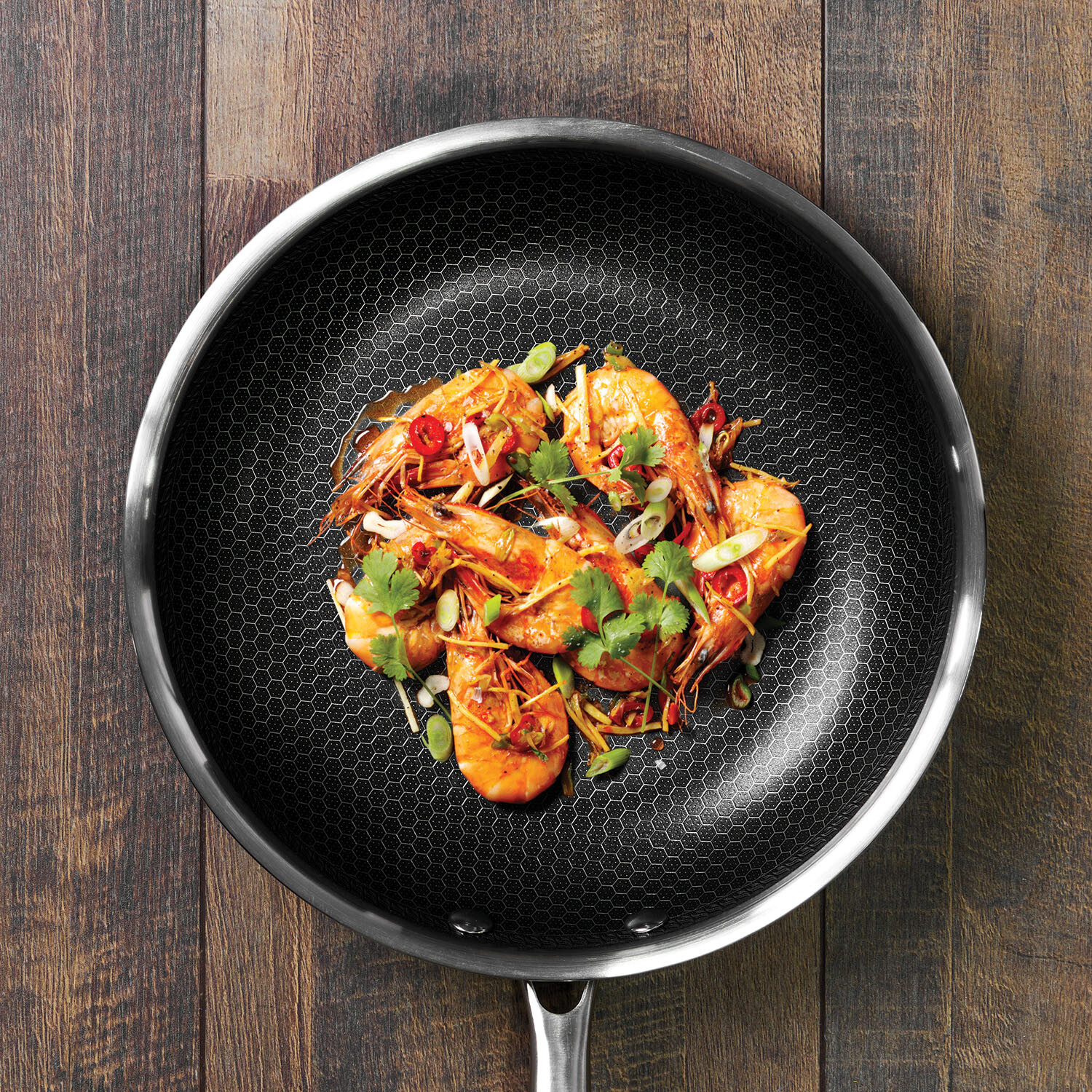 Kitchen Master Hex Stainless Steel Frying Pan - Black / 28cm Image