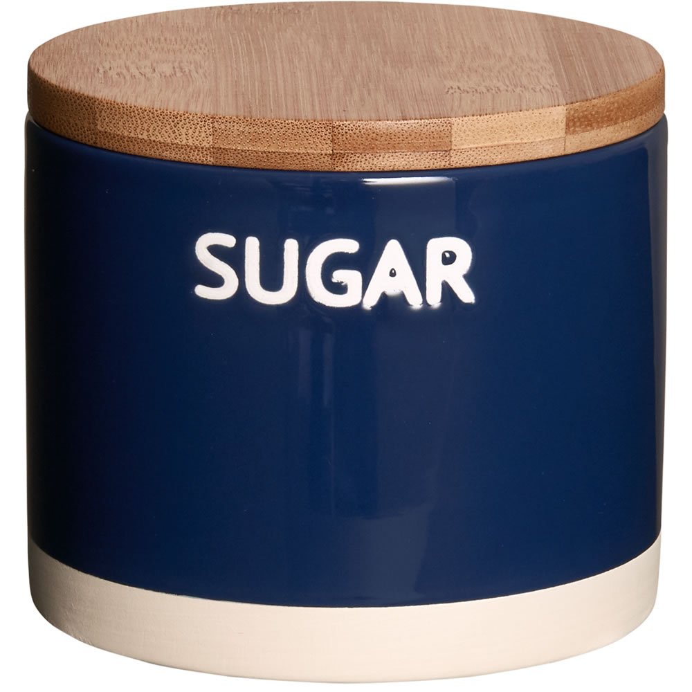 Wilko Set of 3 Blue Canisters Wilko