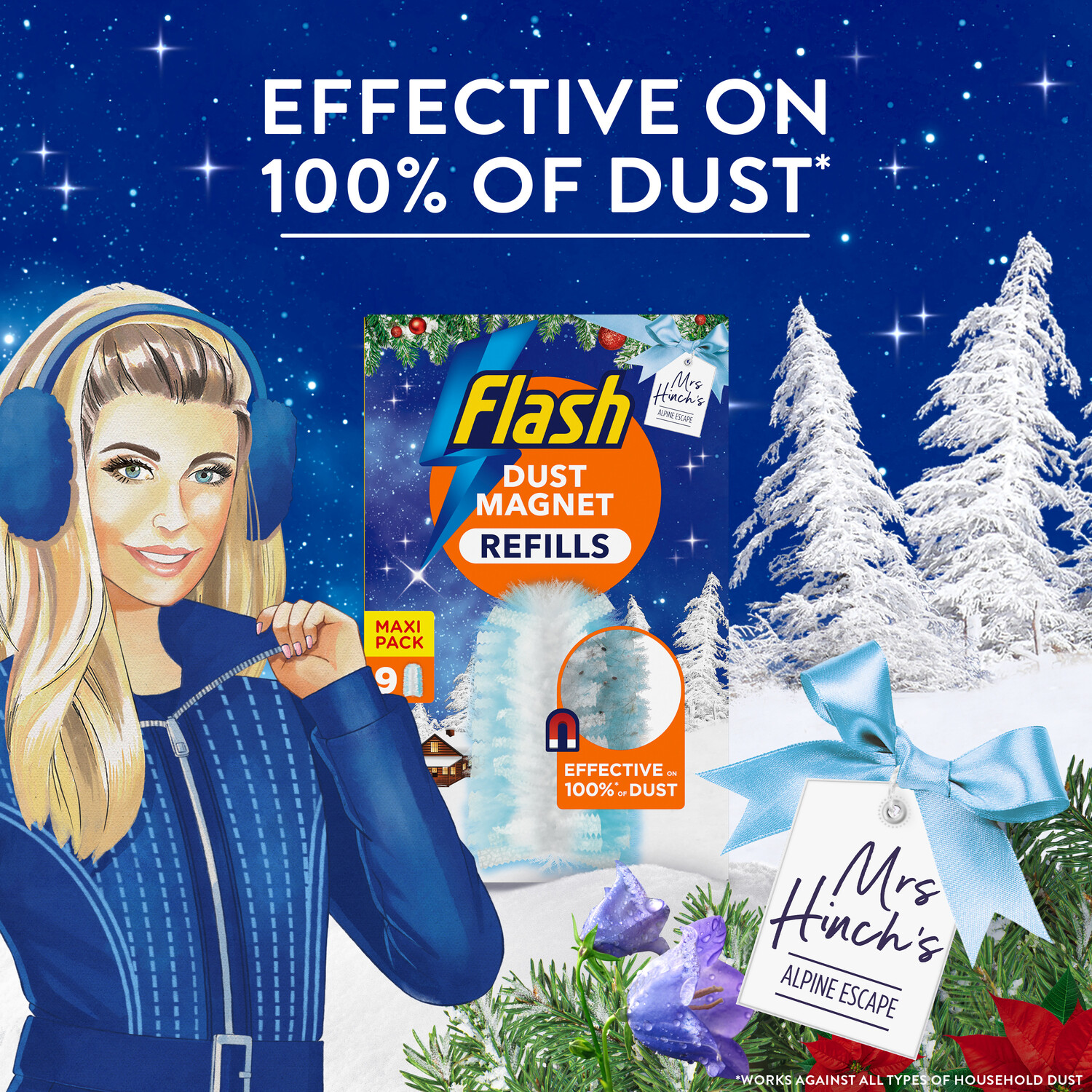 Pack of 9 Flash Mrs Hinch Duster Alpine Refills Image 4