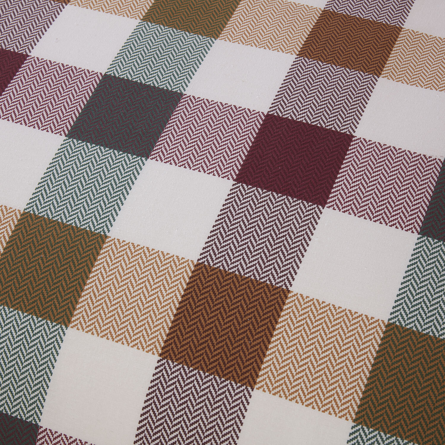 Skye Check Duvet Set - Burgundy / Single Image 5
