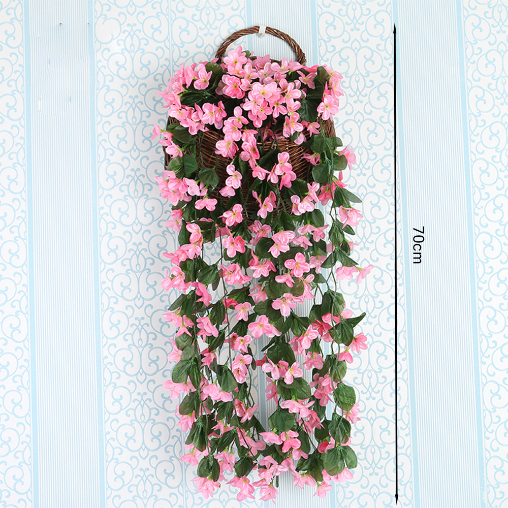 Living and Home Pink Four-Petal Violet Wall Hanging Image 3