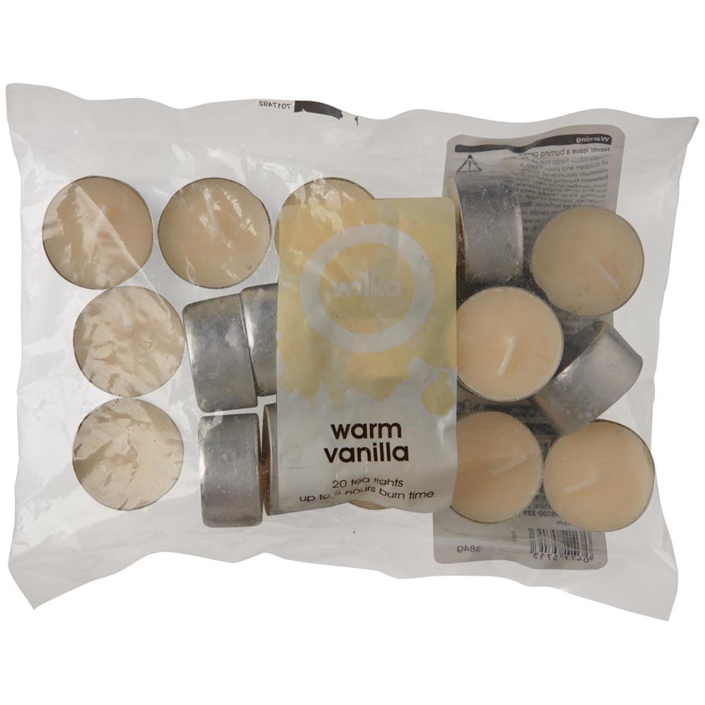 Wilko Warm Vanilla Tealights 20 Pack Image