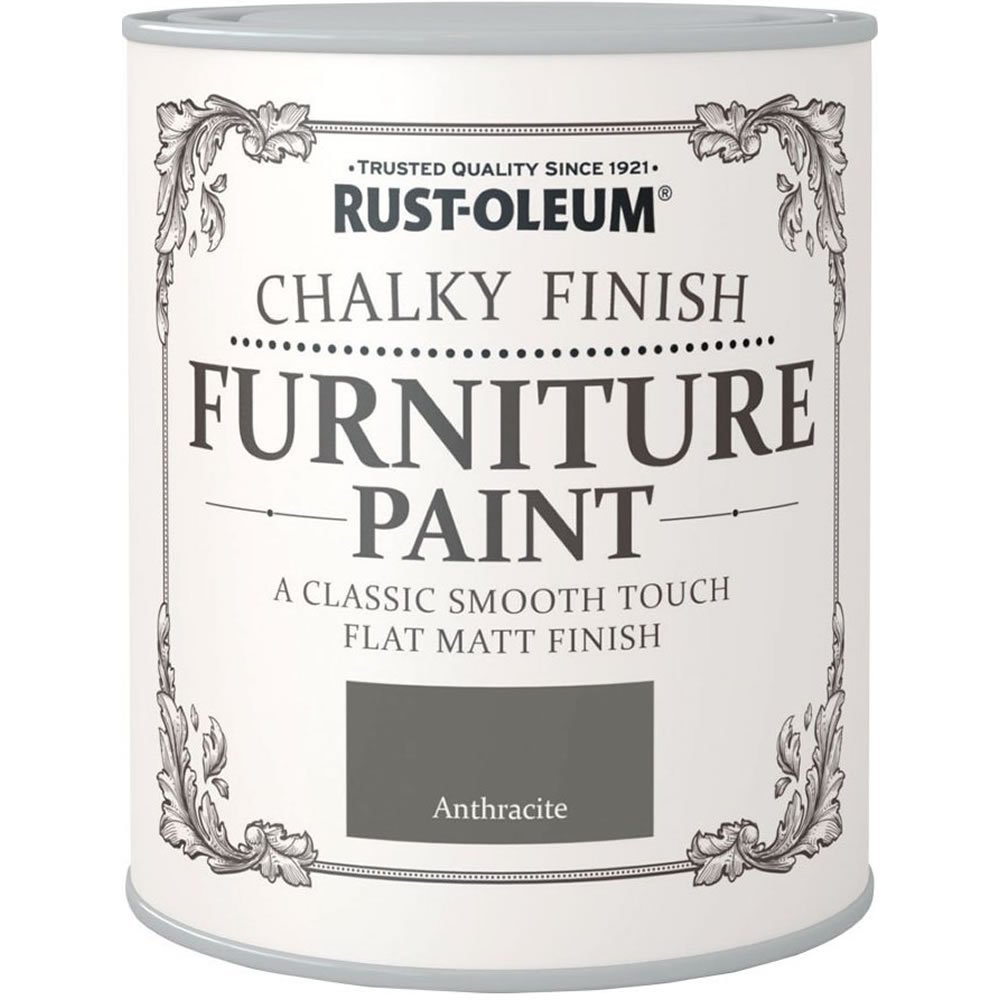 Rust-Oleum Anthracite Chalky Finish Furniture Matt Paint 750ml Image 2