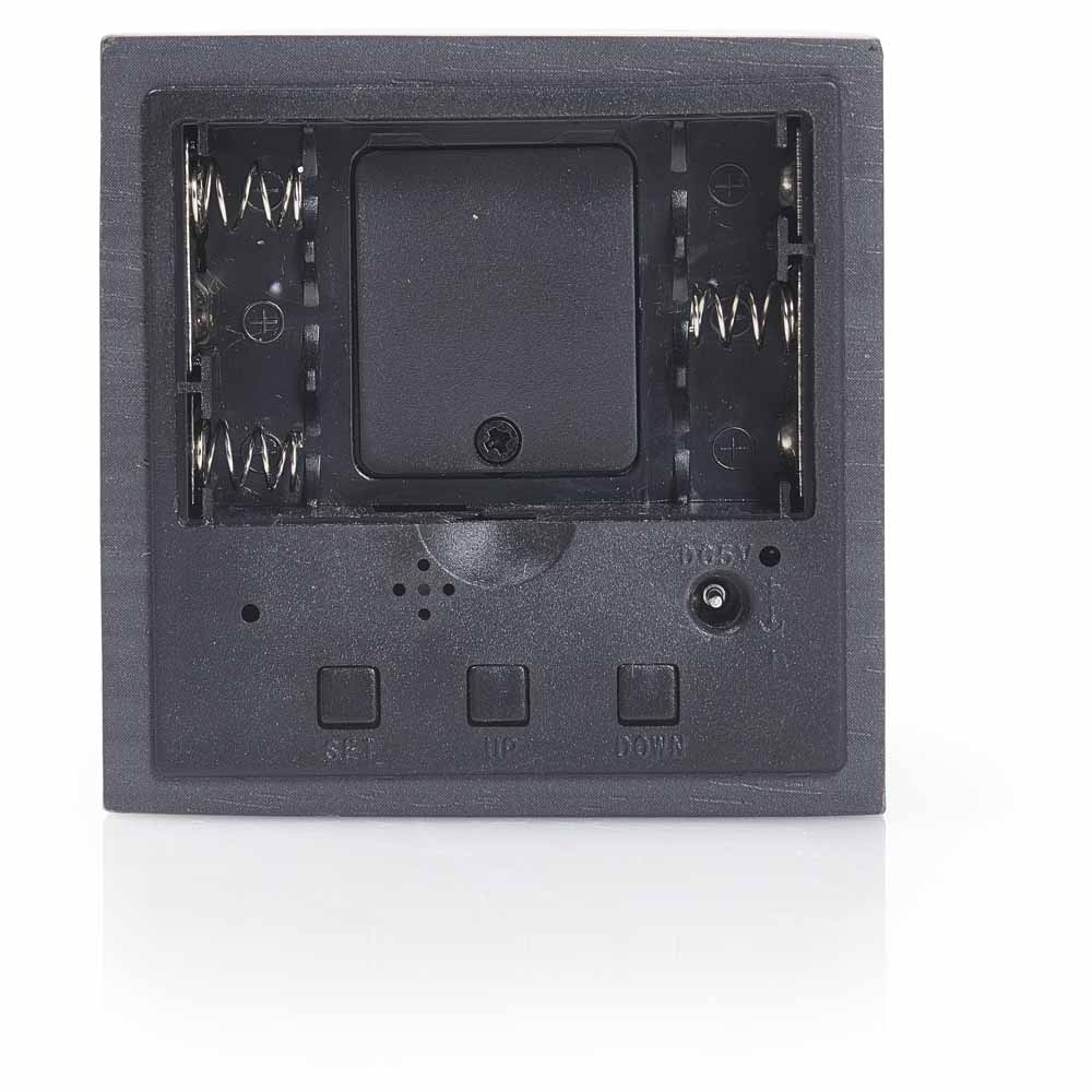 Wilko Black Wood Digital Alarm Clock Wilko