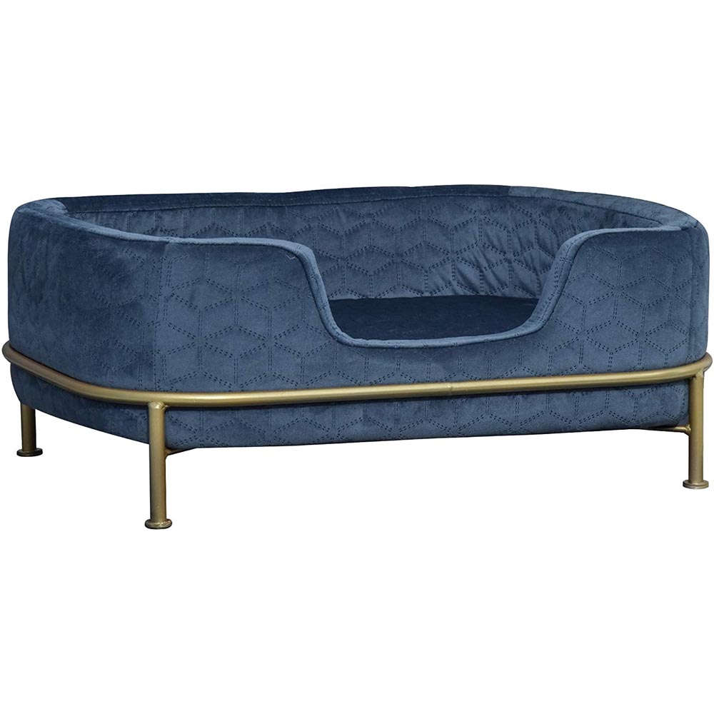 PawHut Pet Sofa Dog Bed Couch Blue Image 3