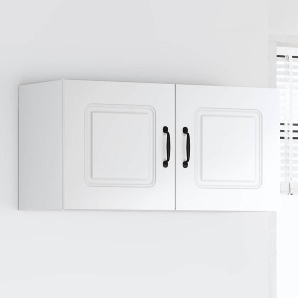 vidaXL Kalmar 2 Door High Gloss White Wall Kitchen Cabinet Image 1