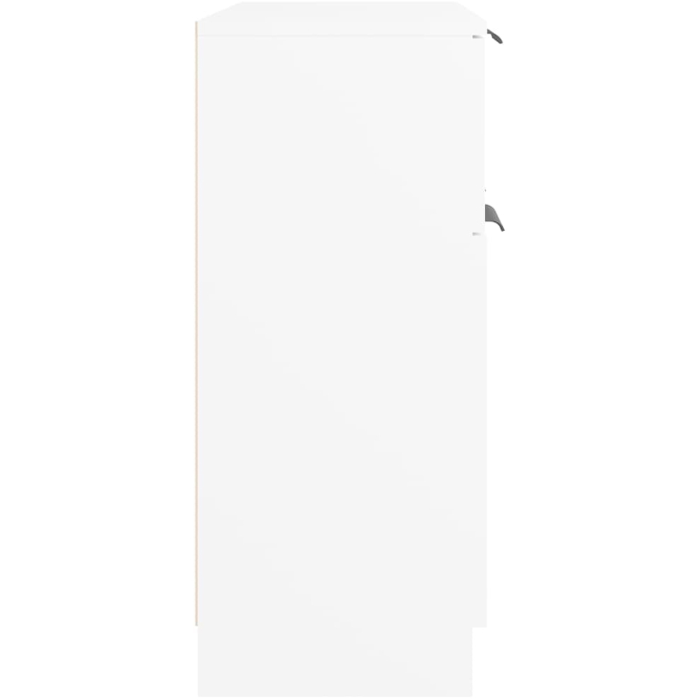 vidaXL 2 Door Single Drawer White Sideboard Image 6