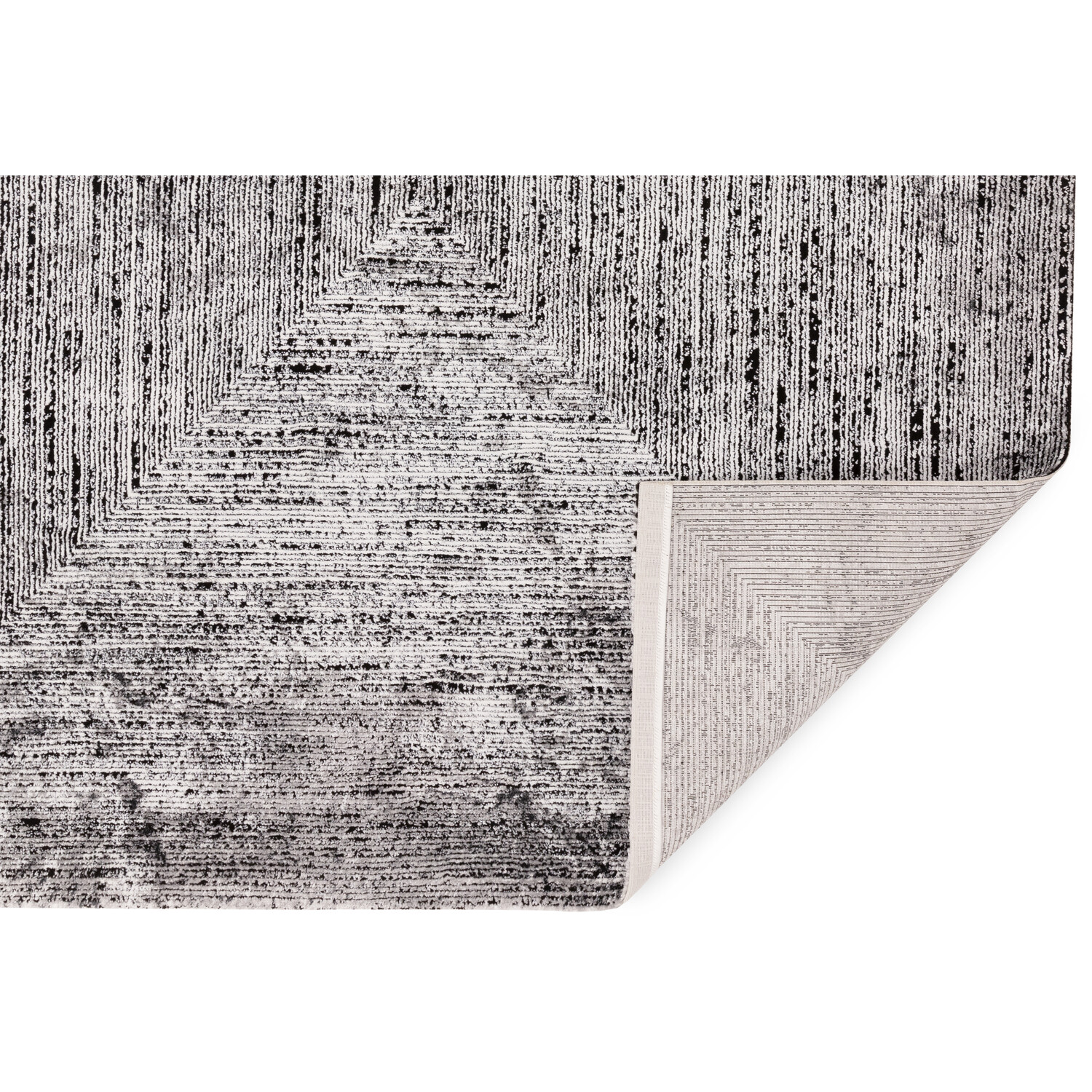 Grey Textured Frame Rug 120 x 170cm Image 4