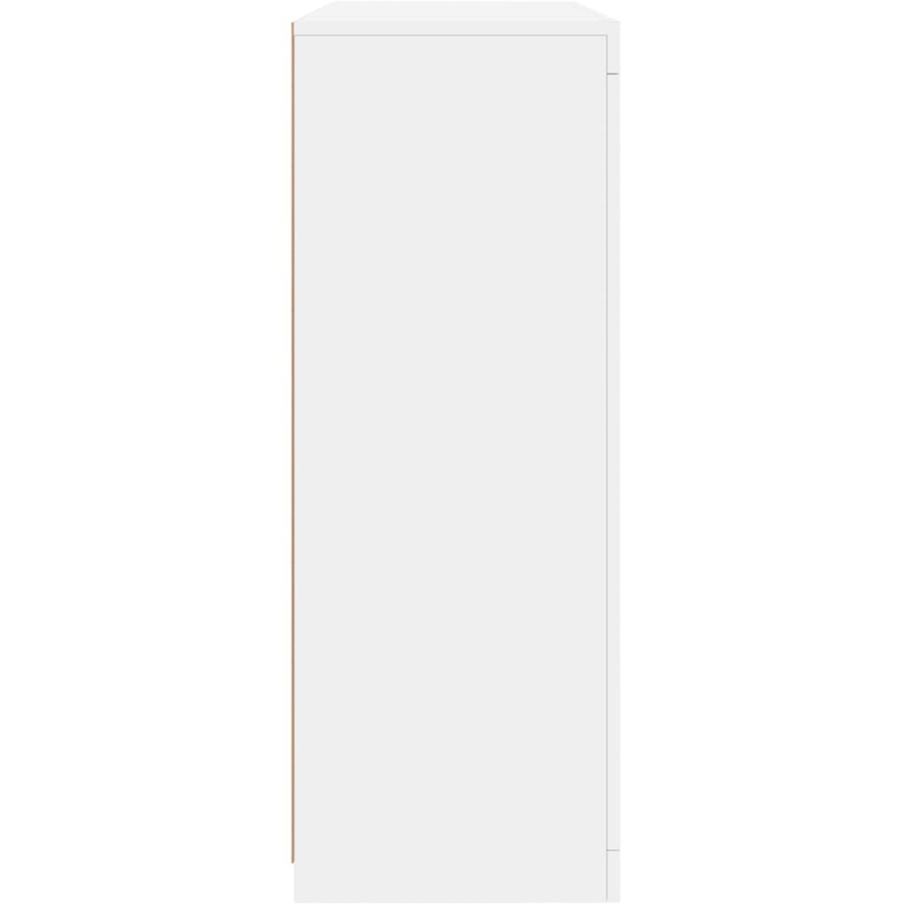 vidaXL 3 Door 6 Open Shelf White LED Sideboard 3 Piece Image 6