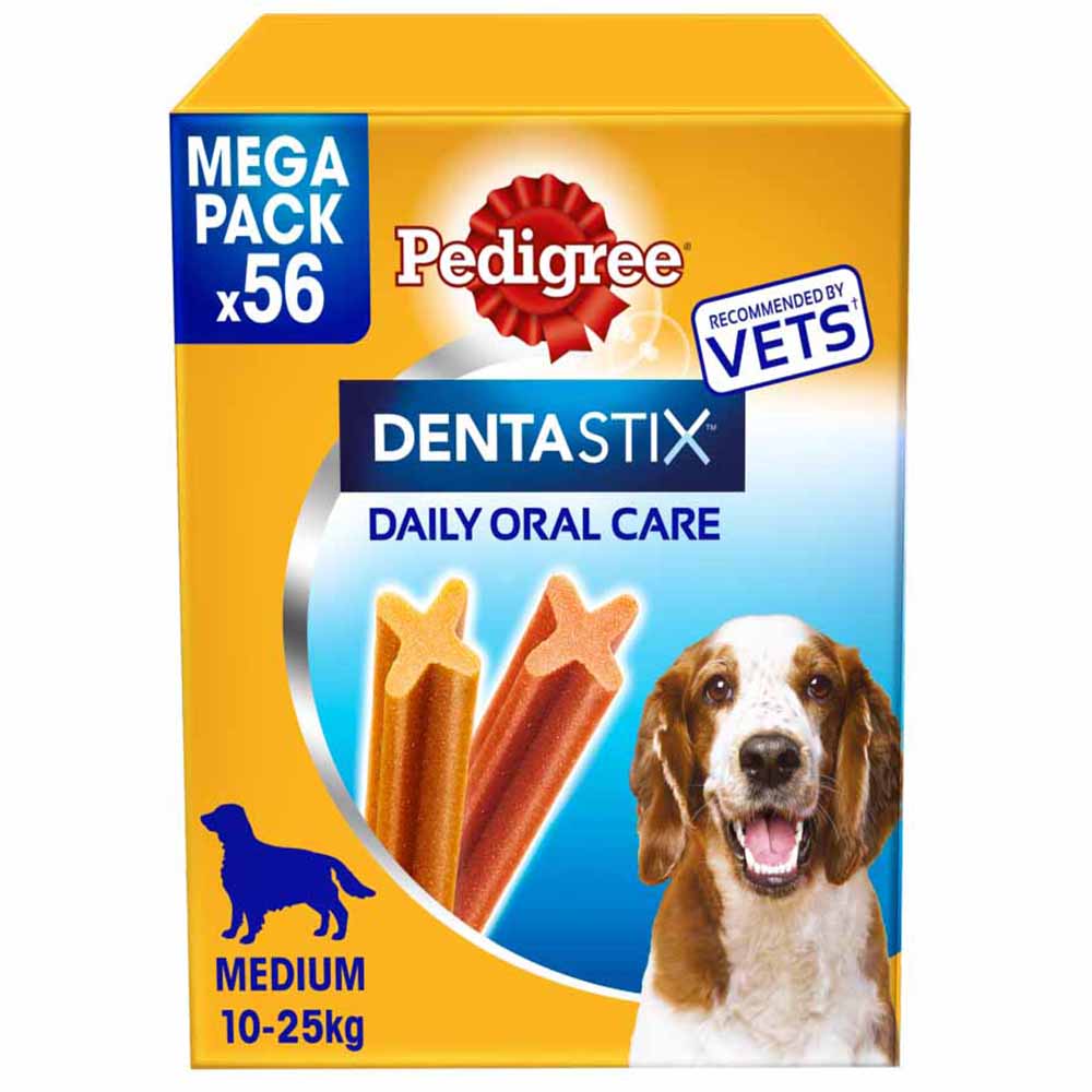 Pedigree 56 pack Dentastix Daily Dental Chews Medium Dog Treats Image 1