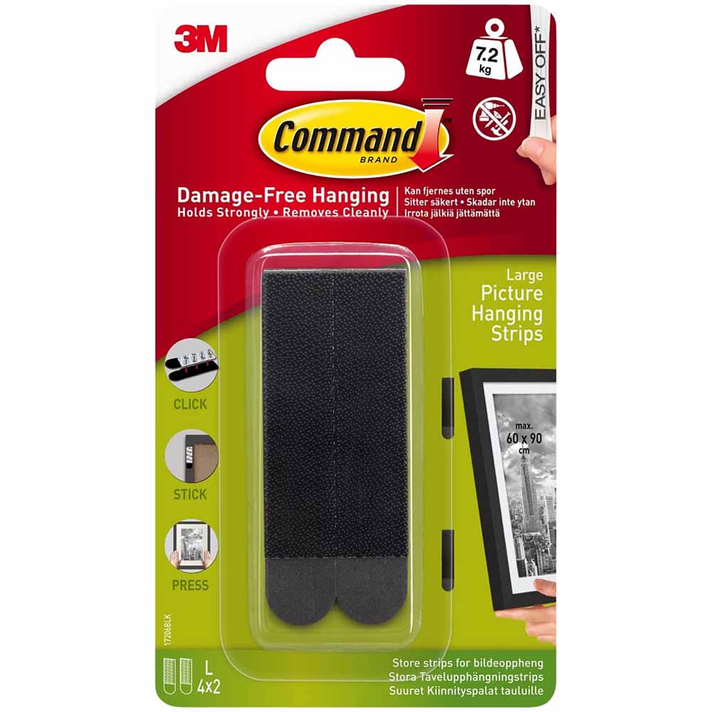 Command Damage Free Large Picture Hanging Strips 4  pack Image 2