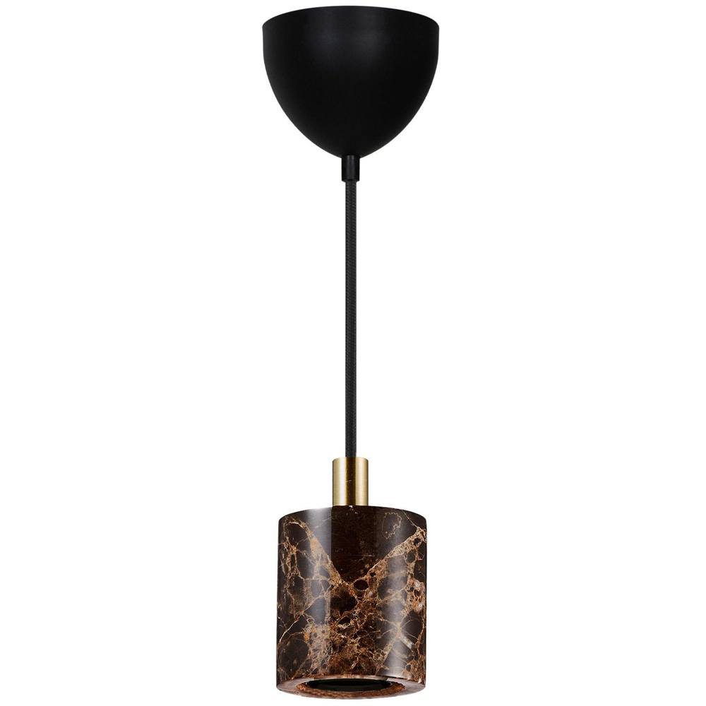 Nordlux Siv E27 Brown Marble Pendant Kit Image 4