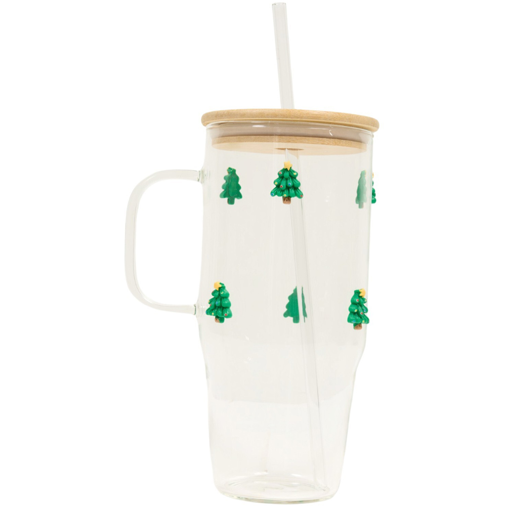 Christmas Icon Jumbo Drinking Jar with Straw Image 3