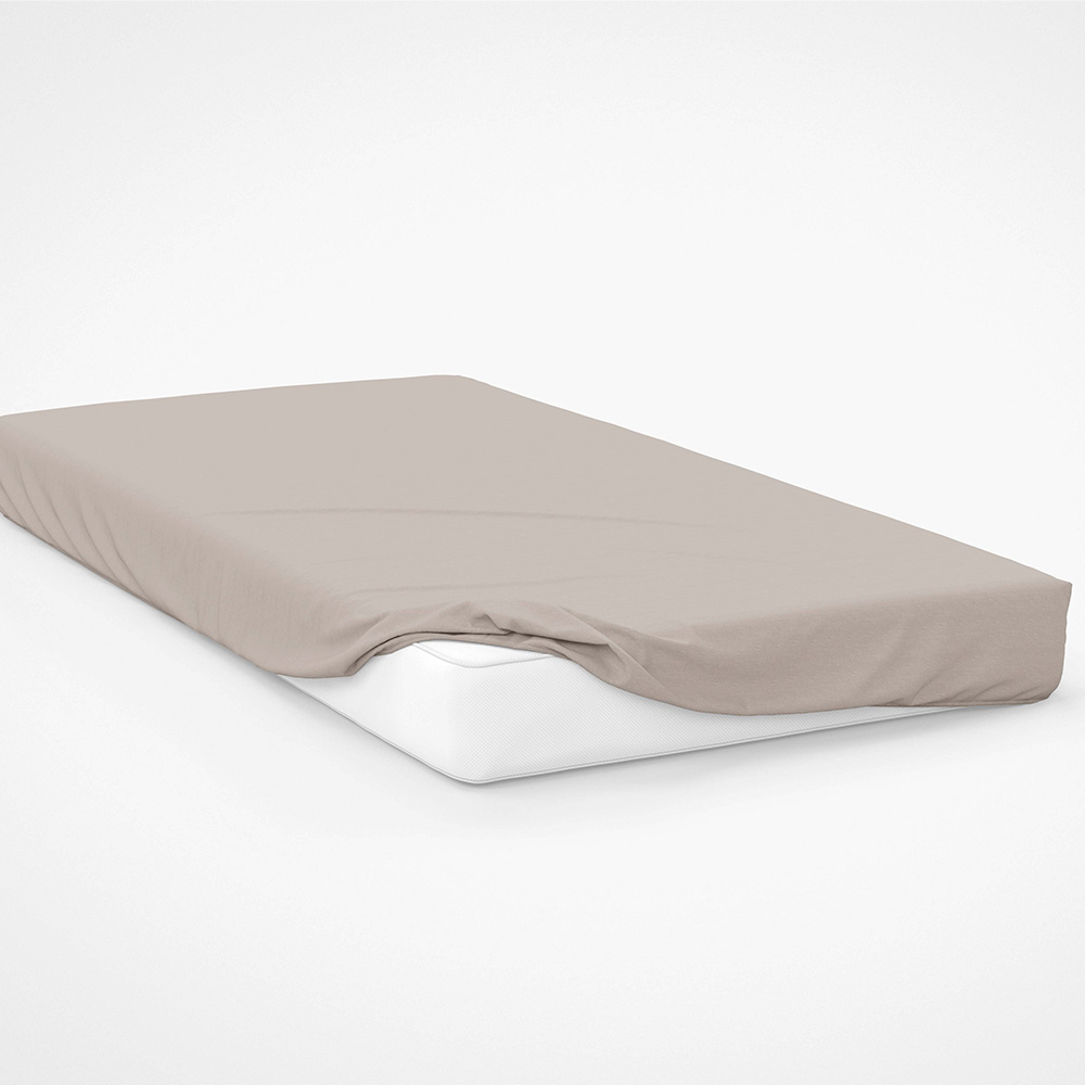 Serene King Size Mushroom Fitted Bed Sheet Image 2