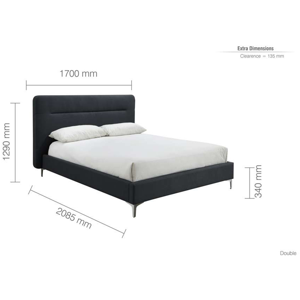 Finn Double Charcoal Bed Frame Image 9