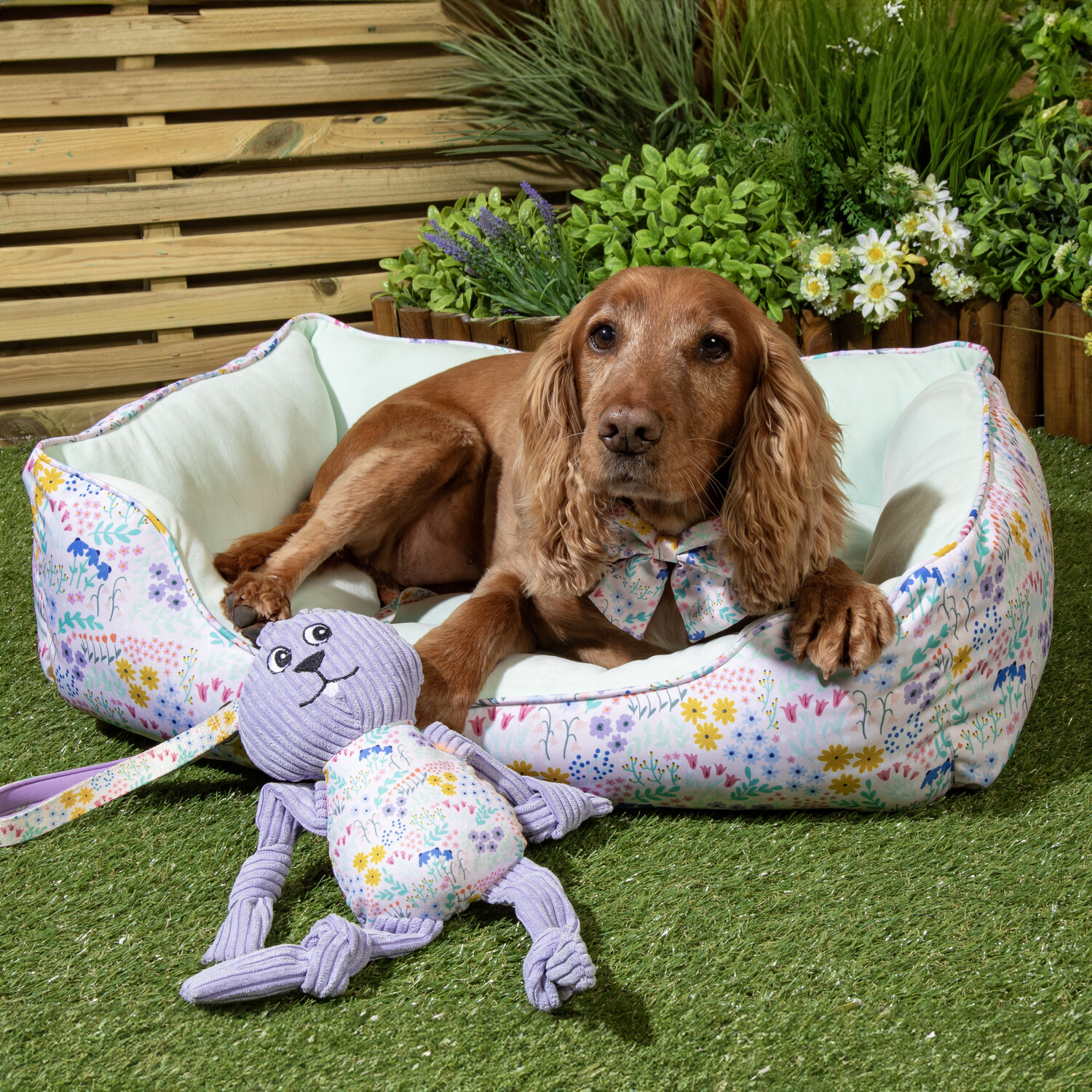 Wildflower Dog Bed Blue Image 2