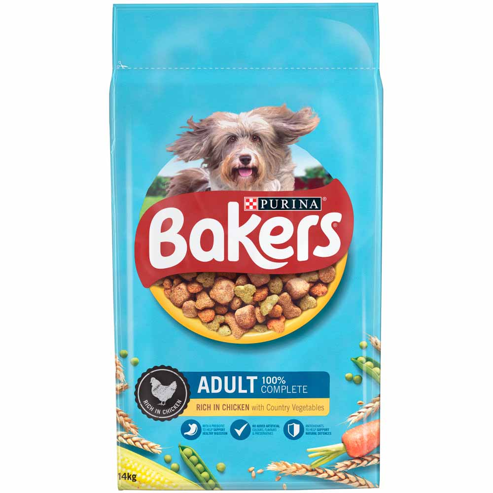 Bakers Chicken with Vegetables Dry Adult Dog Food 14kg Image 2