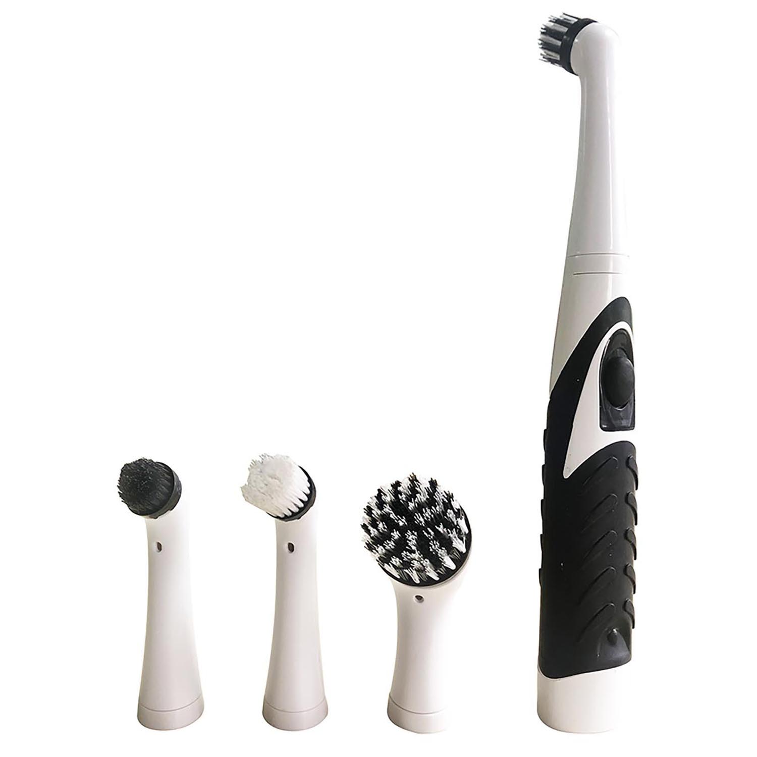 My Home White Electric Cleaning Brush with 4 Heads Image 1