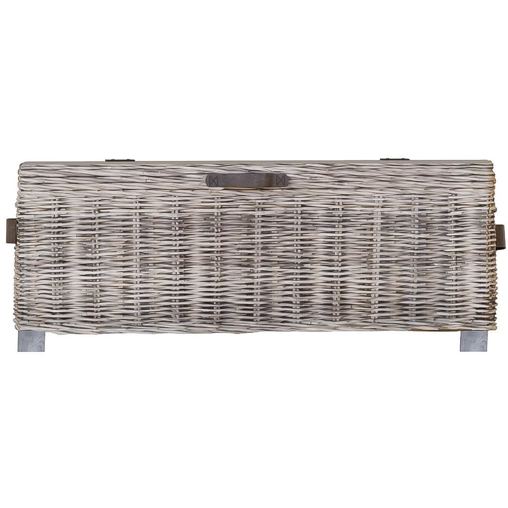 FWStyle Maya Light lime Wash Handmade Lift Up Storage Coffee Table Image 3