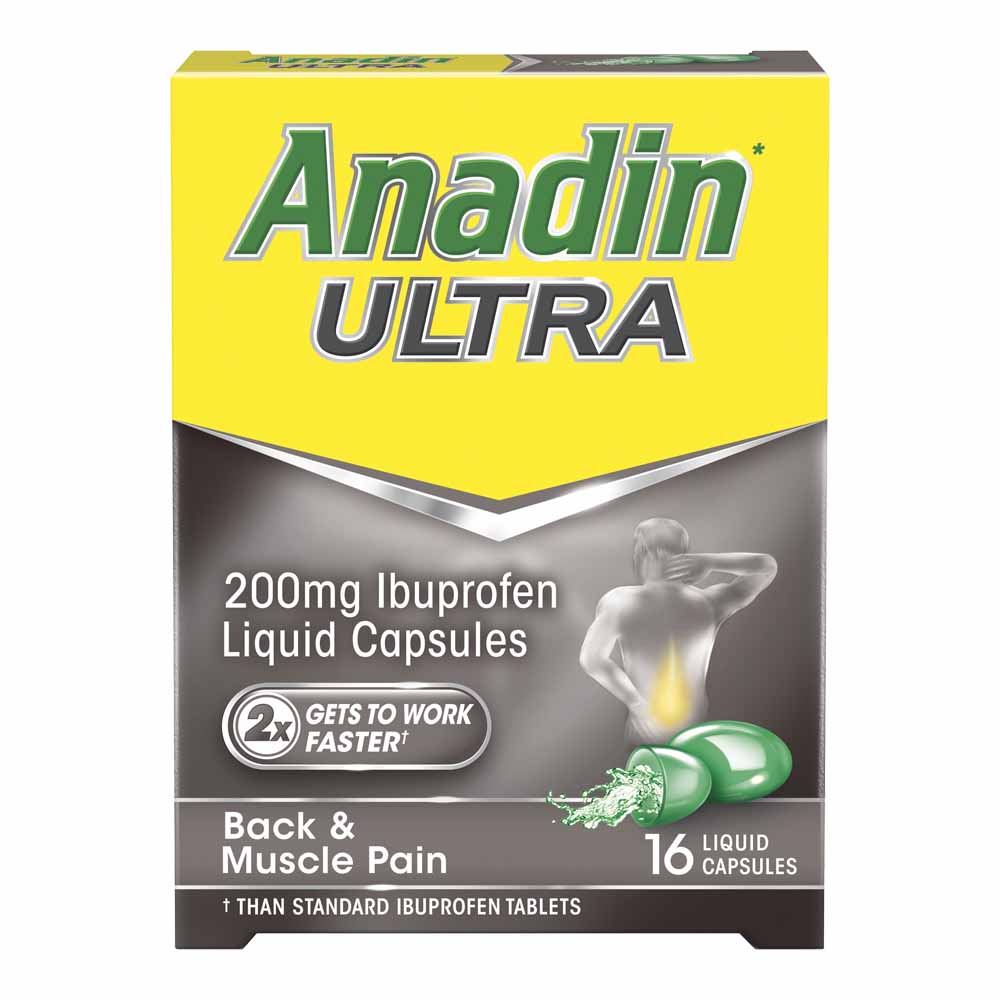 Anadin Ultra Liquid Tablets 16 pack  - wilko