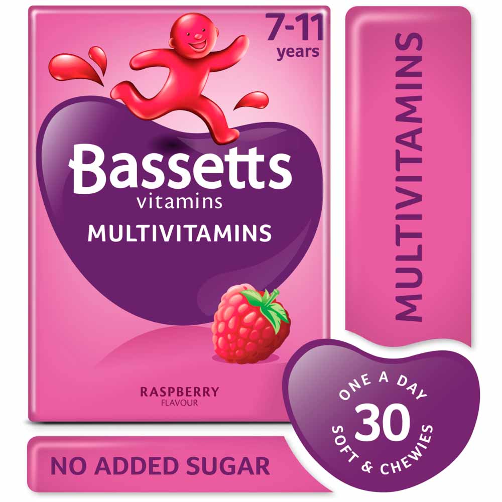 Bassetts Raspberry Multivitamins 7 to 11 Years 30 Pack Image 2