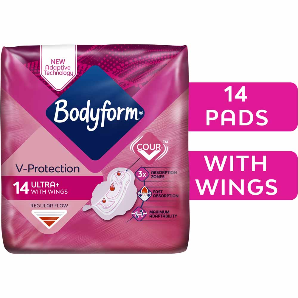 Bodyform Ultra Normal Wings Sanitary Towels 14 pack Image 4