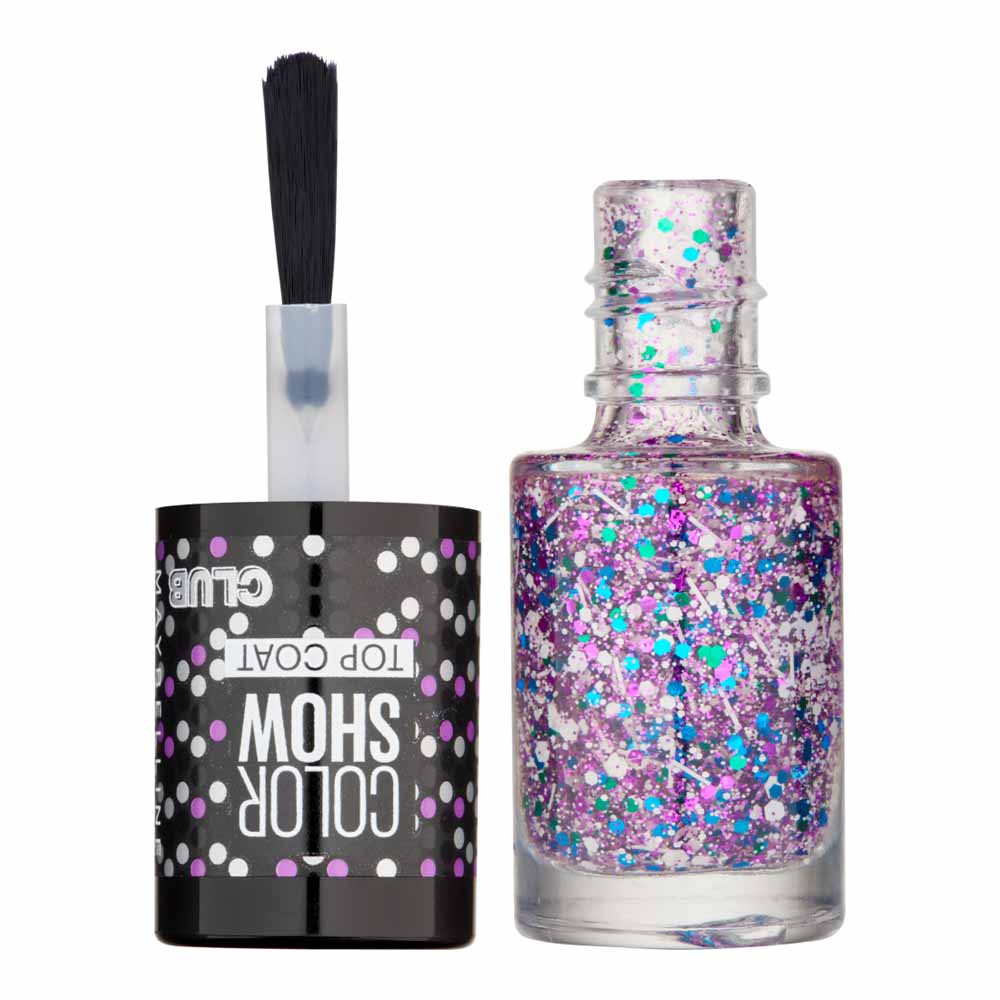 Maybelline Color Show Top Coat Club Nail Lacquer White Splatter 02 7ml Image 2