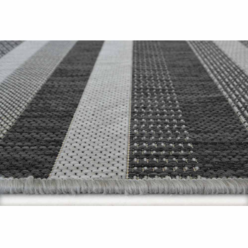 Indoor Outdoor Striped Rug Grey 160 x 240cm Image 3