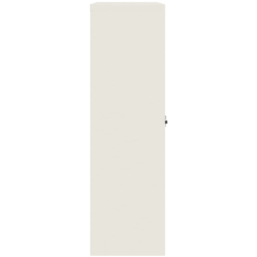vidaXL 2 Door White Steel File Cabinet Image 5