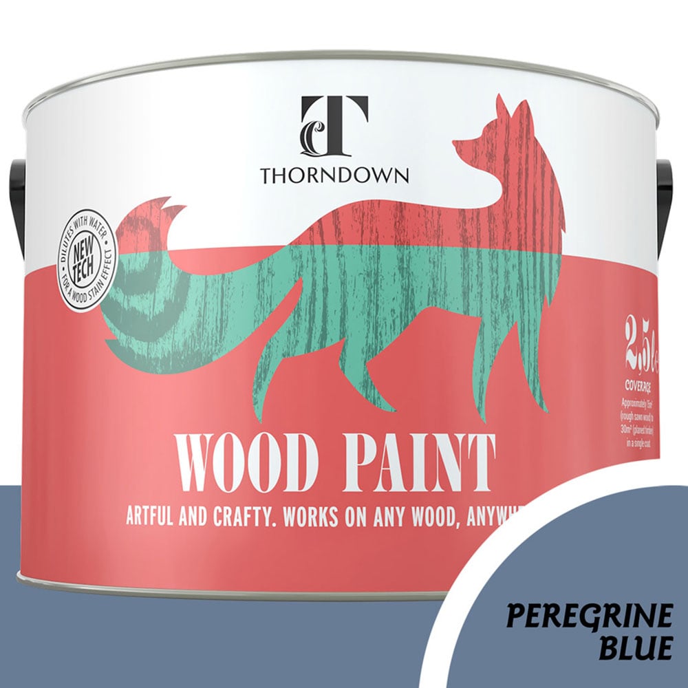 Thorndown Peregrine Blue Satin Wood Paint 2.5L Image 4