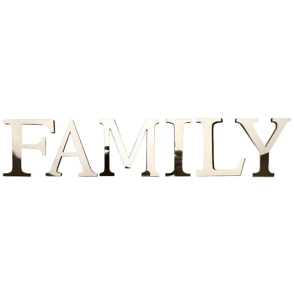 ATEK Self-Adhesive Mirror Effect Reflective Family Wall Sticker Image 1