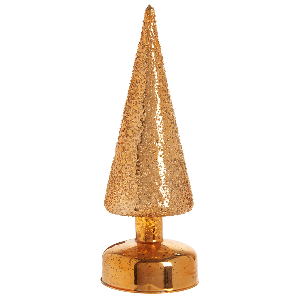 Wilko Medium Country Christmas LED Copper Tree Ornament Image 1