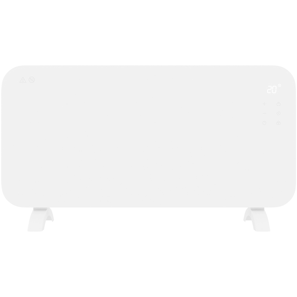 TCP Smart Moonlit White Glass Panel Heater with Energy Monitoring 2000W Image 1