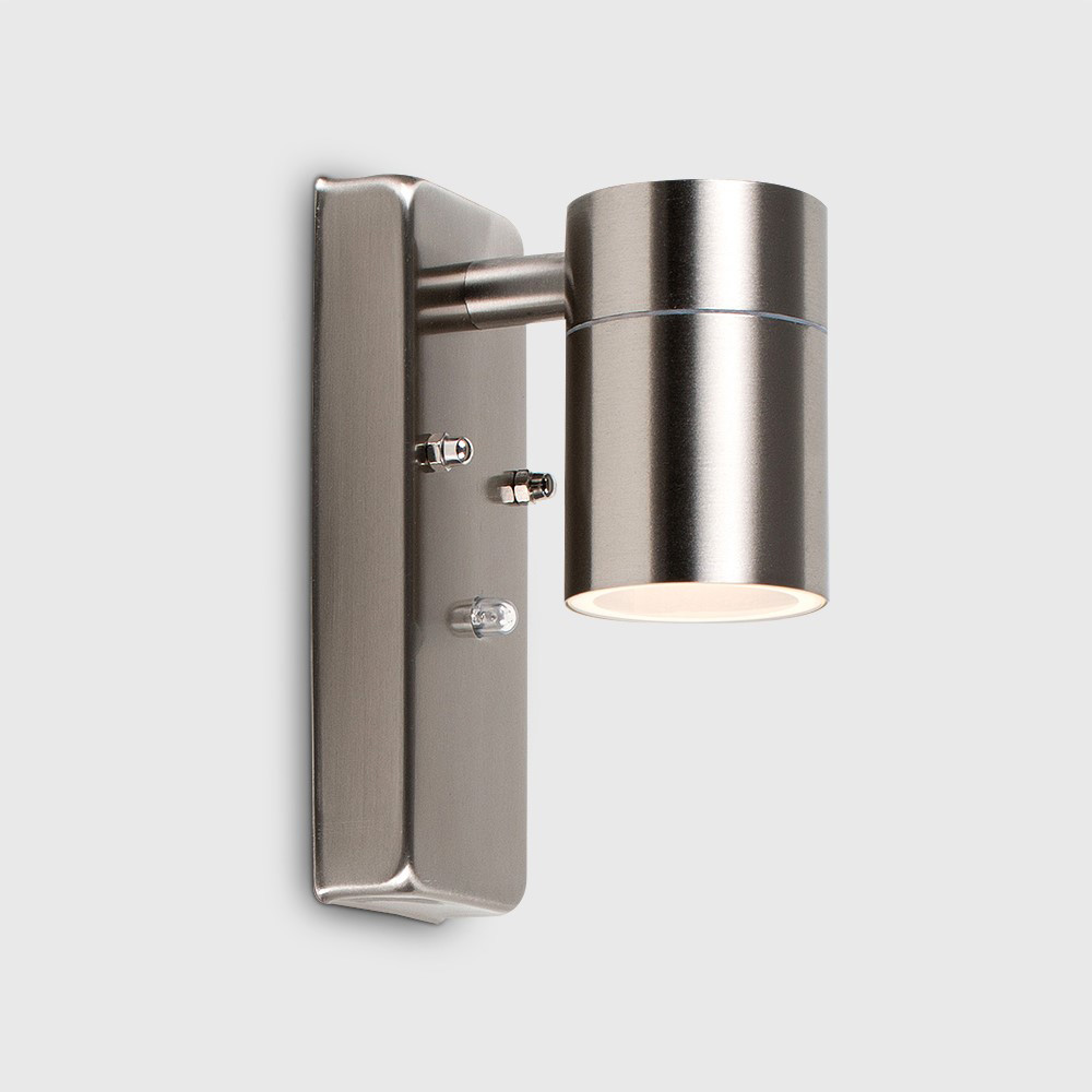 ValueLights Barrow Silver Outdoor Wall Downlight with Dusk till Dawn Sensor Image 4