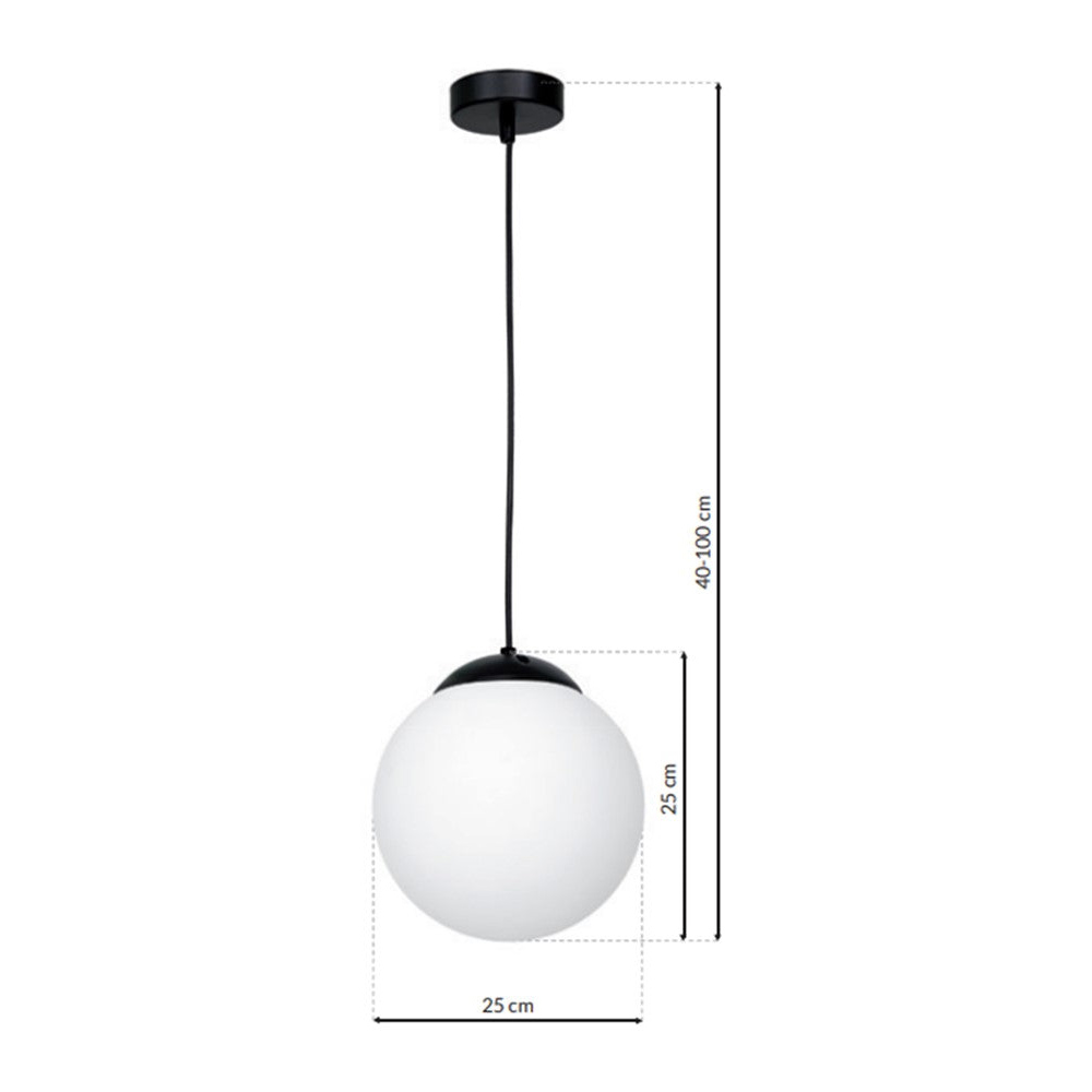 Milagro Lima Black Pendant Lamp 230V Image 7