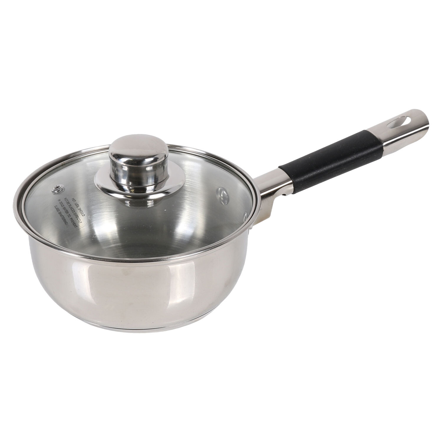 16cm Stainless Steel Saucepan with Lid Image 1