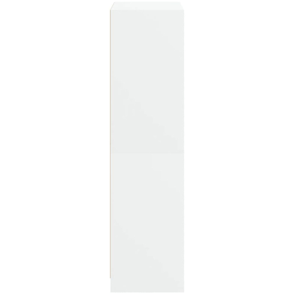 vidaXL 2 Glass Door 8 Shelf White Highboard Image 8