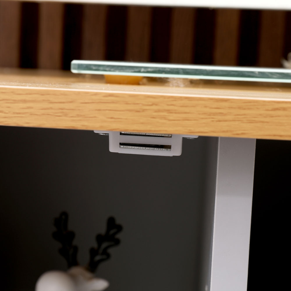 FurnitureHMD Single Door 2 Shelf Grey and Oak Effect Wooden TV Unit Image 6